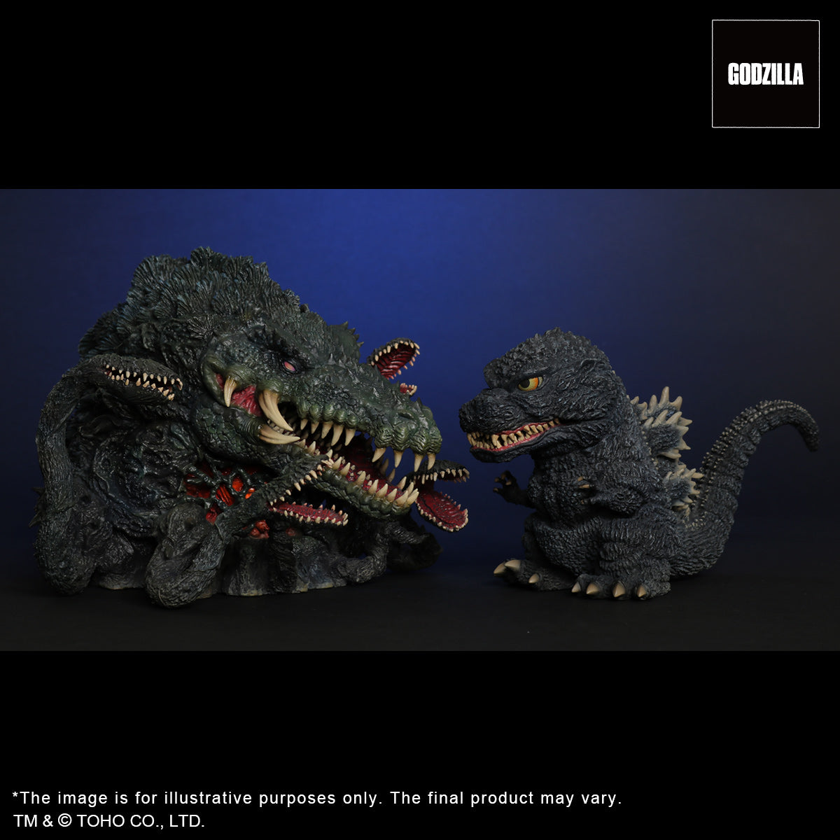 DefoReal Series Godzilla(1989 )& Biollante Night color Ver.