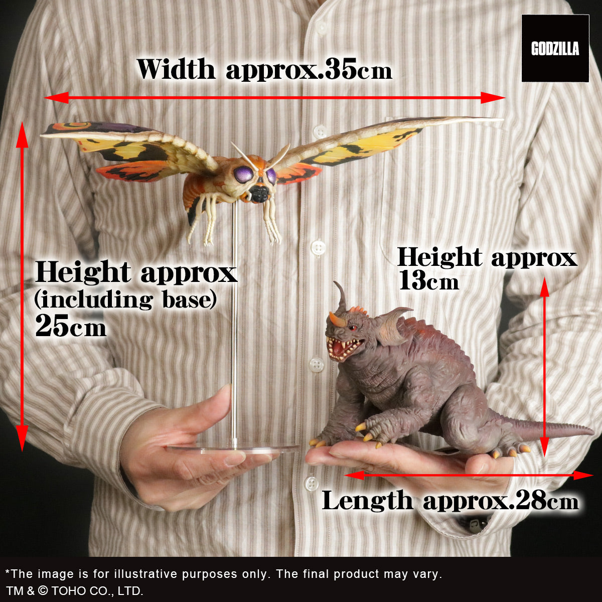 Toho Daikaiju Series FAVORITE SCULPTORS LINE Mothra(2001)&Baragon(2001) Battle color Ver.