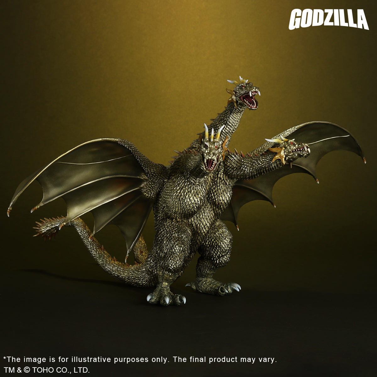 Toho Daikaiju Series FAVORITE SCULPTORS LINE King Ghidorah (2001) Battle color ver.