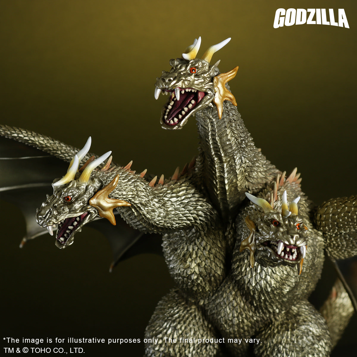Toho Daikaiju Series FAVORITE SCULPTORS LINE King Ghidorah (2001) Battle color ver.