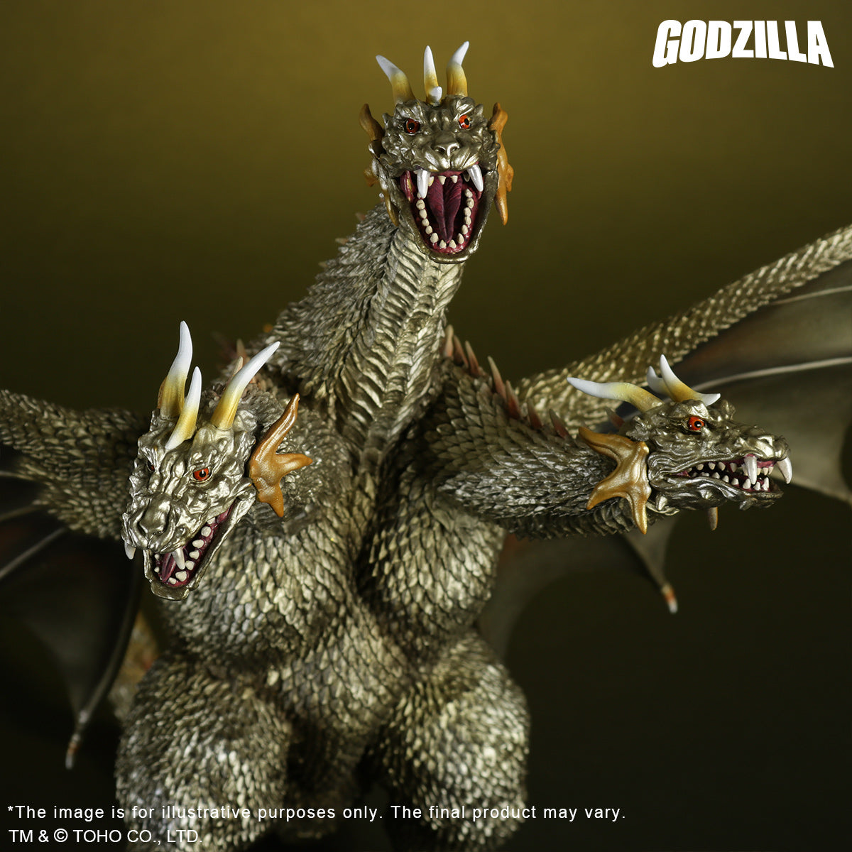 Toho Daikaiju Series FAVORITE SCULPTORS LINE King Ghidorah (2001) Battle color ver.
