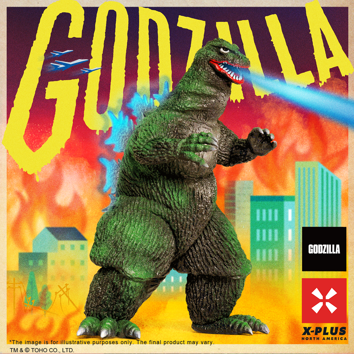 Toho Daikaiju series Godzilla (1962) Classic Color Version.