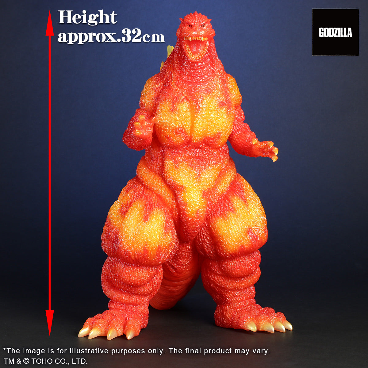 Toho 30cm Series Godzilla(1995) Clear Orange Ver.
