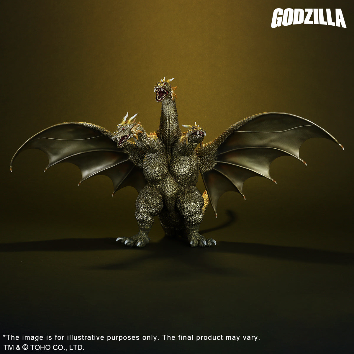 Toho Daikaiju Series FAVORITE SCULPTORS LINE King Ghidorah (2001) Battle color ver.