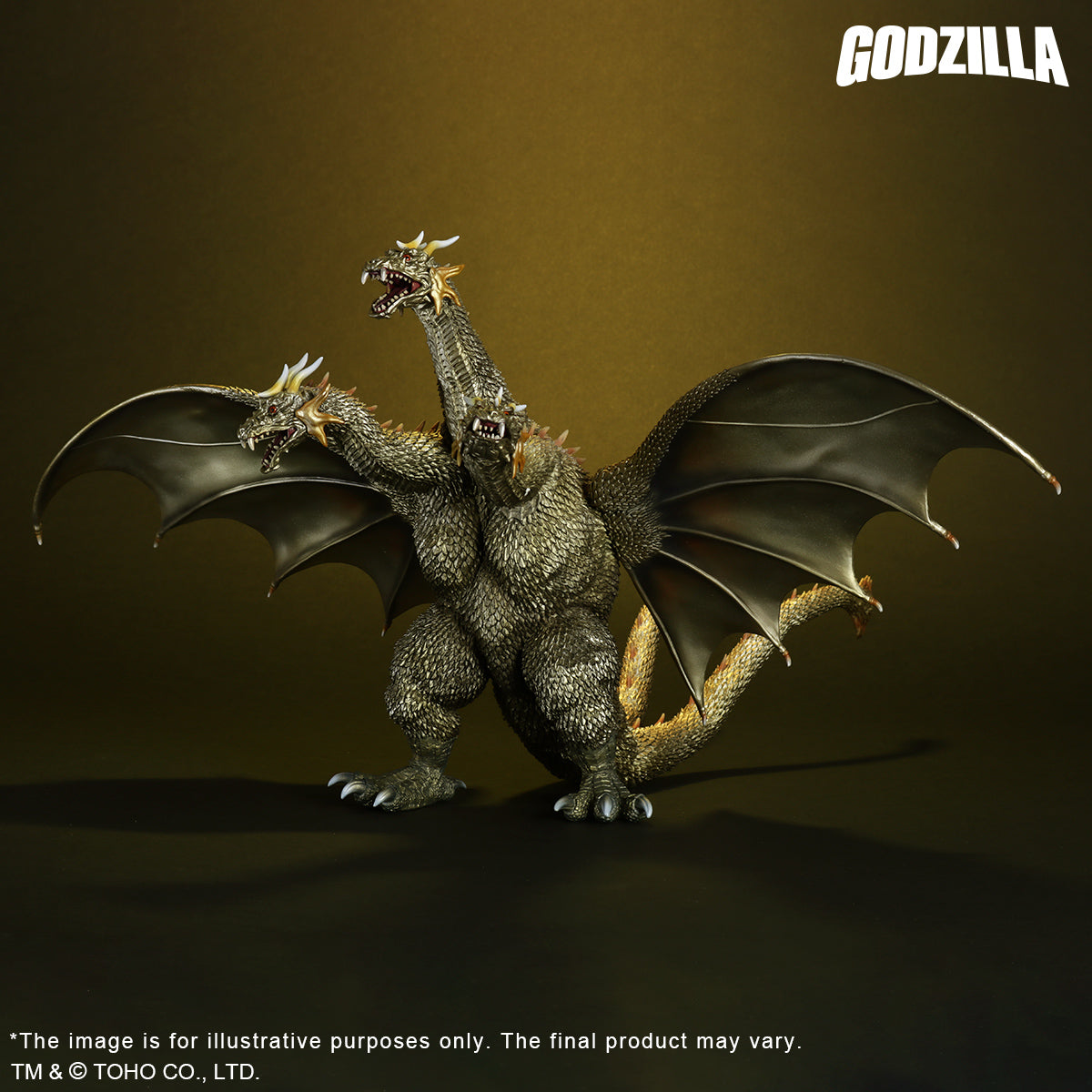 Toho Daikaiju Series FAVORITE SCULPTORS LINE King Ghidorah (2001) Battle color ver.