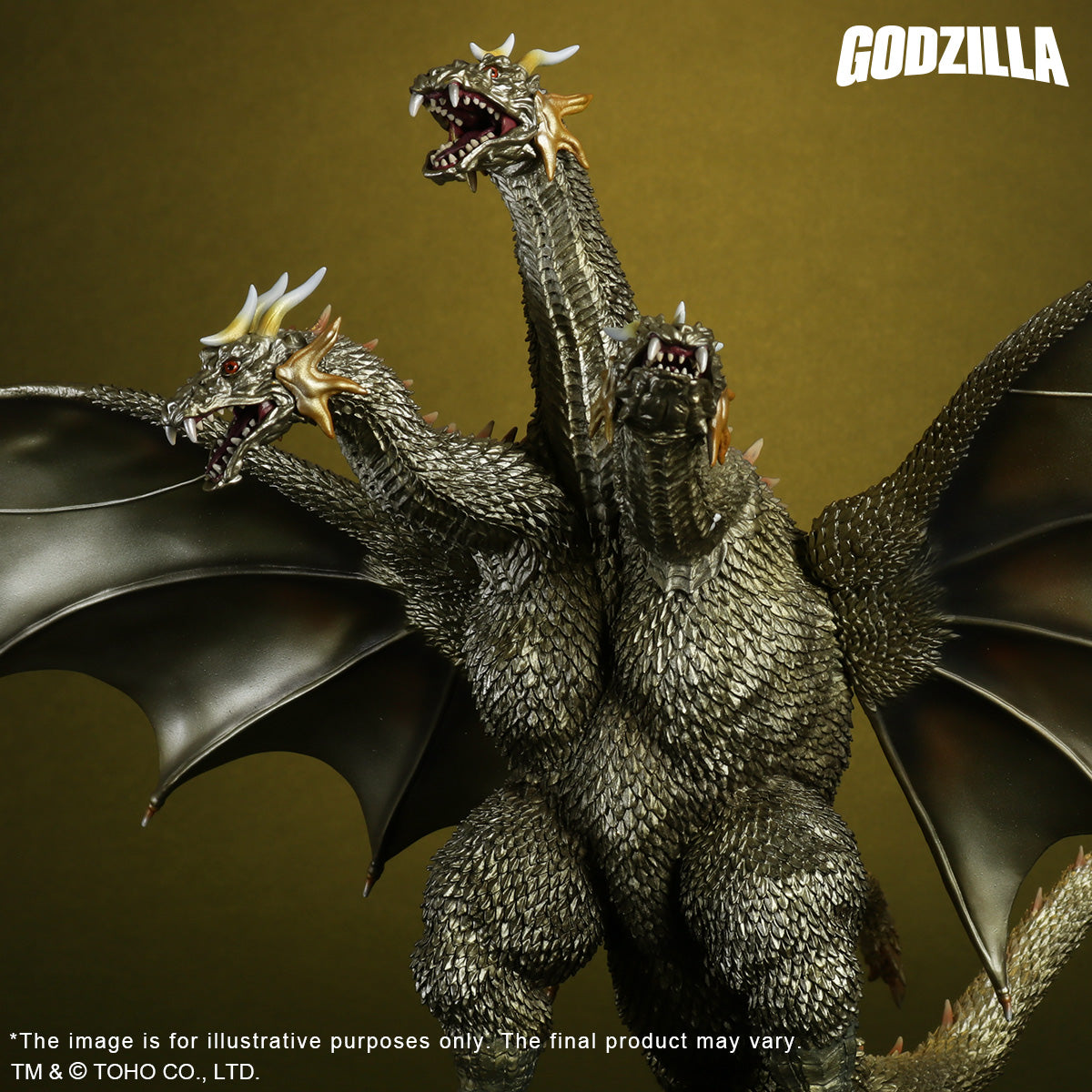 Toho Daikaiju Series FAVORITE SCULPTORS LINE King Ghidorah (2001) Battle color ver.