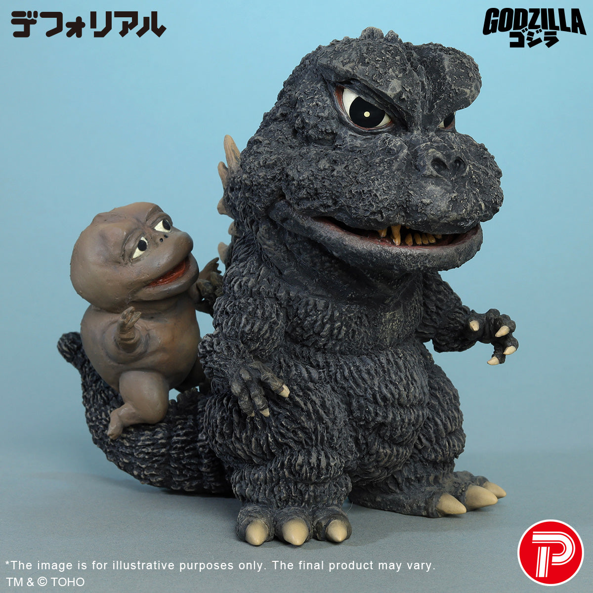 DefoReal Series Godzilla (1967) and Minilla revamped color ver.