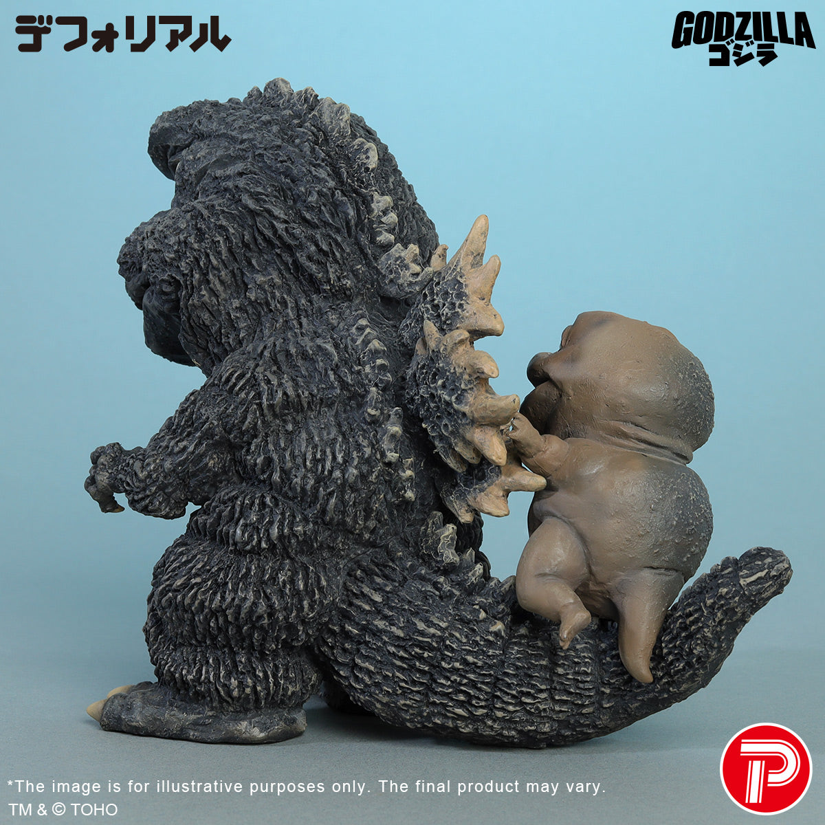 DefoReal Series Godzilla (1967) and Minilla revamped color ver.