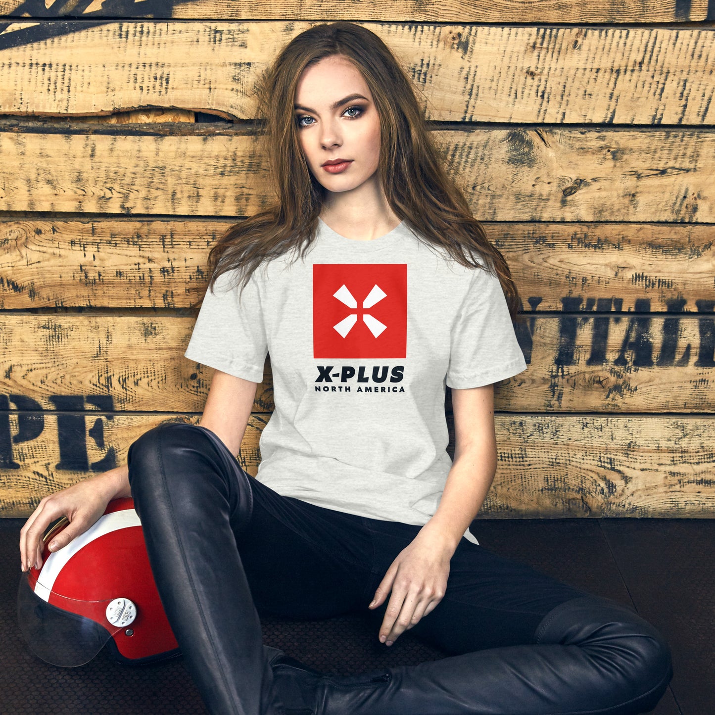 X PLUS North America White Logo Unisex t-shirt