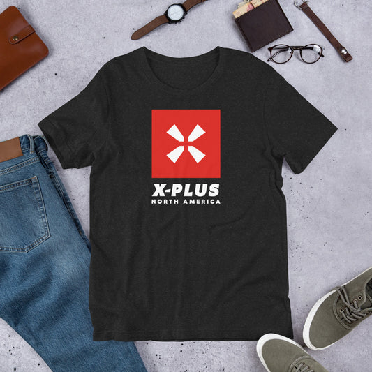 X PLUS North America White Logo Unisex t-shirt