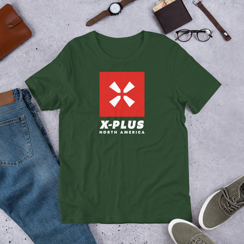 X PLUS North America White Logo Unisex t-shirt