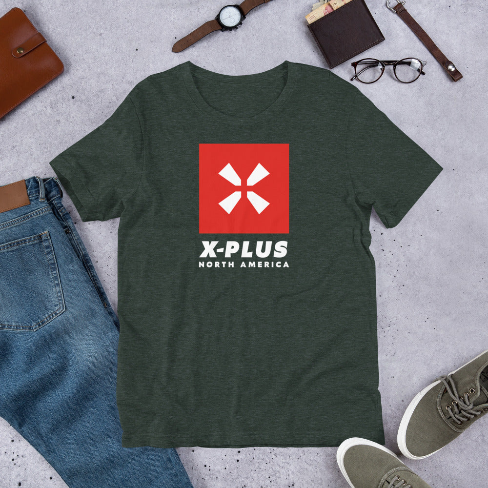 X PLUS North America White Logo Unisex t-shirt